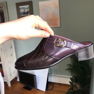 Plum Chanel Slides in GREAT condition